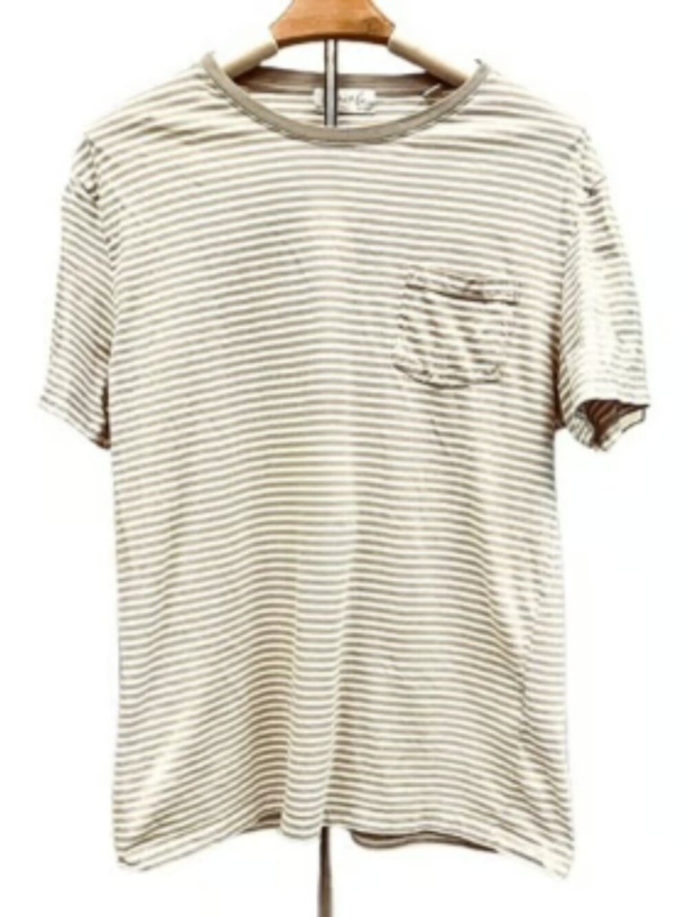 Cotton & Co Breathable Classic Striped Casual Short Sleeve Top Cotton Stretchy